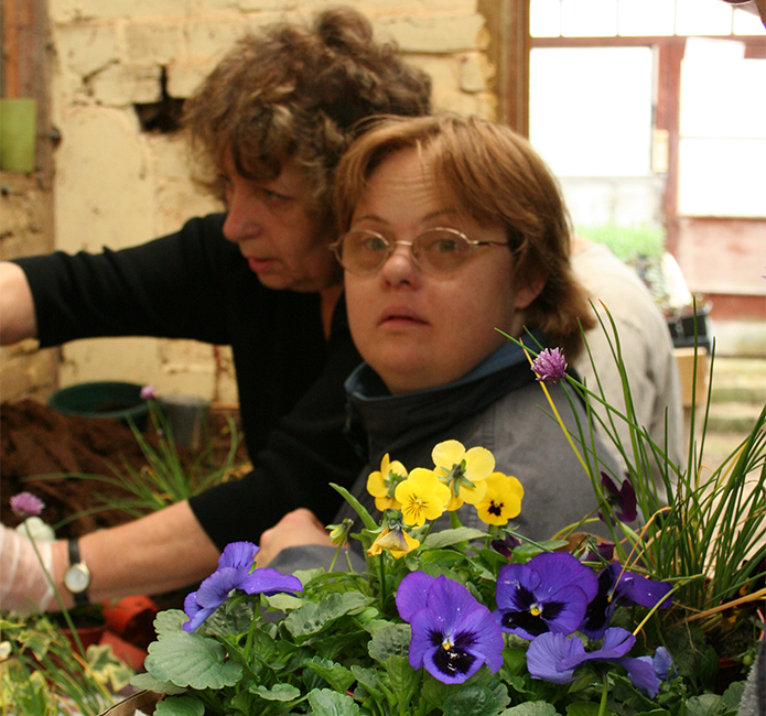 Anna in the garden at Hft